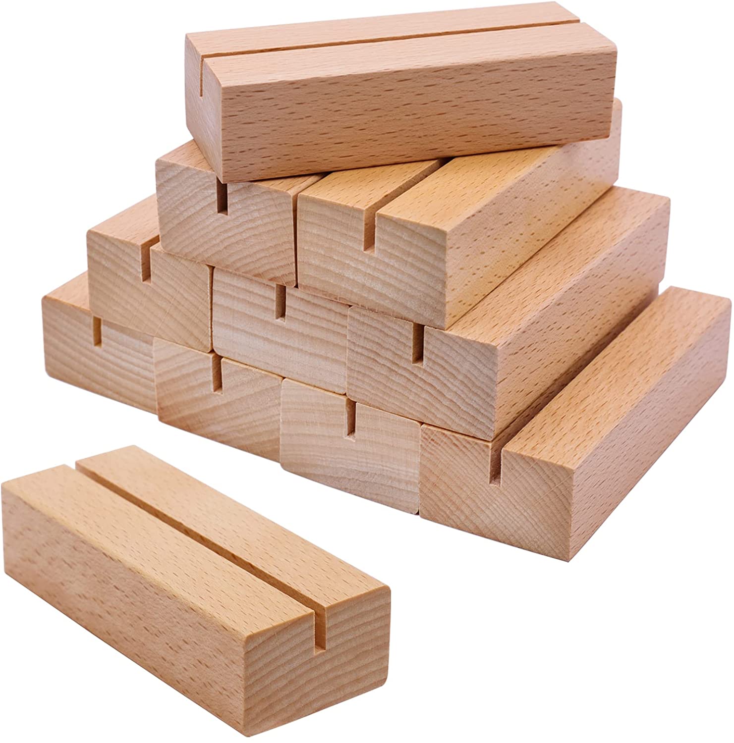 Natural Wood Card Holder ,Table Number Holders Length 6 cm, Wood Photo/Picture Holders, Conference Name Card Holder, Buffet menu Card Holder