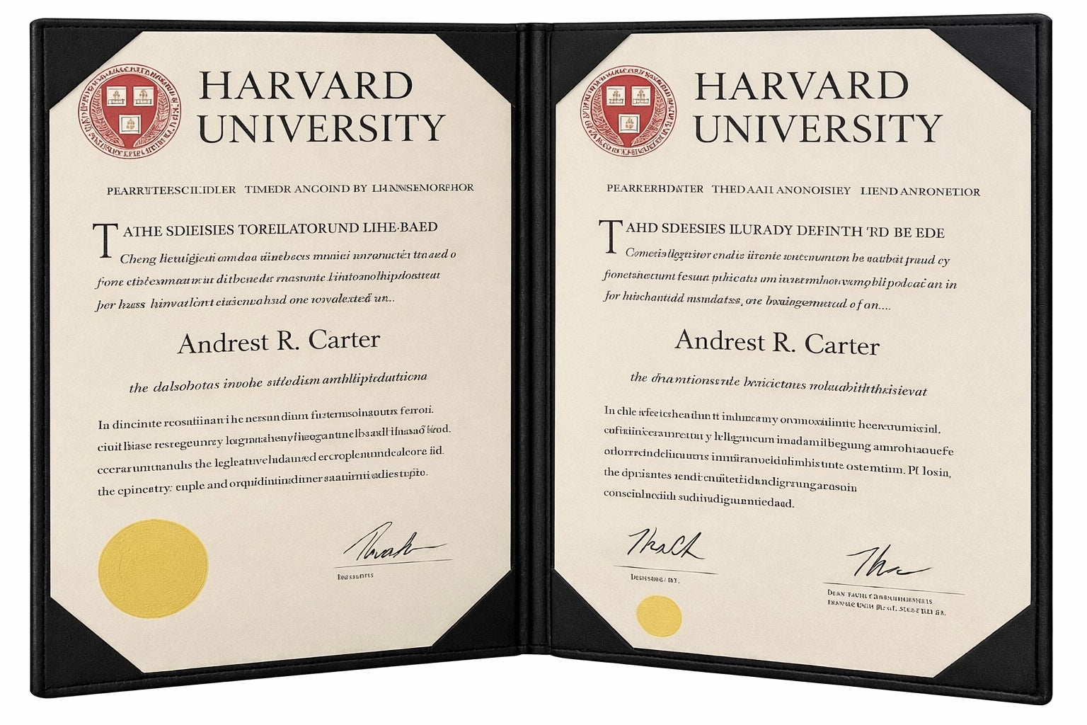 Diploma/Certificate Folder with 8 Corners A4 Size : Black