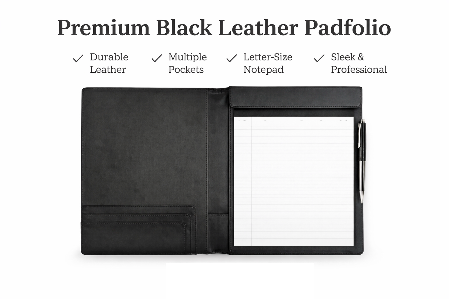 Leather Room Directory, In-Room leather folder, Presentation & Document Holders with Magnetic Holder