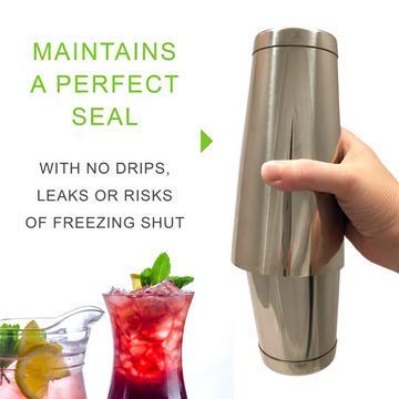 Divris Boston Shaker, Cocktail Shaker Boston Mixing Tin Bartender Tool