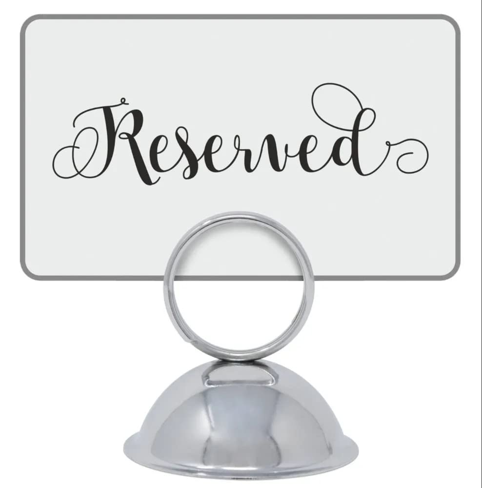 Table Card Holder Stand, Stainless Steel Table Number Holders, and Elegant Photo Card Holders, for Weddings, Parties, and Restaurants with Banquets