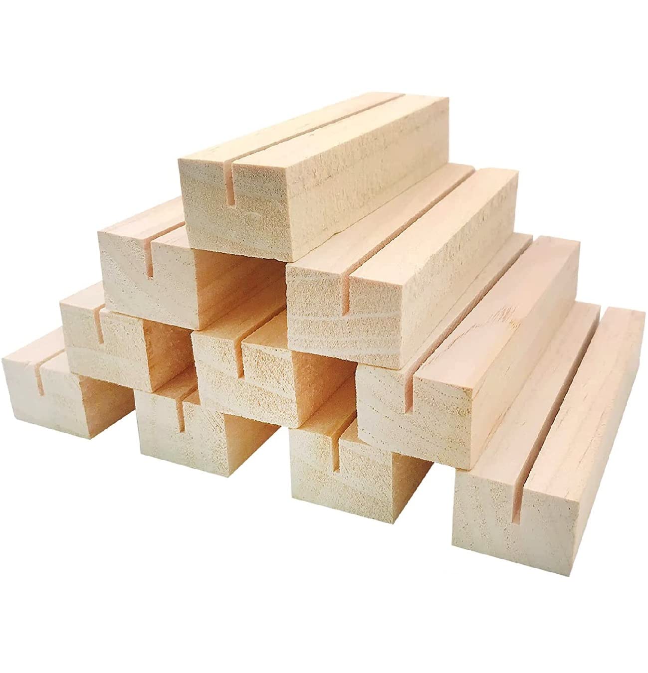 Natural Wood Card Holder ,Table Number Holders Length 125 mm, Wood Photo/Picture Holders, Conference Name Card Holder, Buffet menu Card Holder