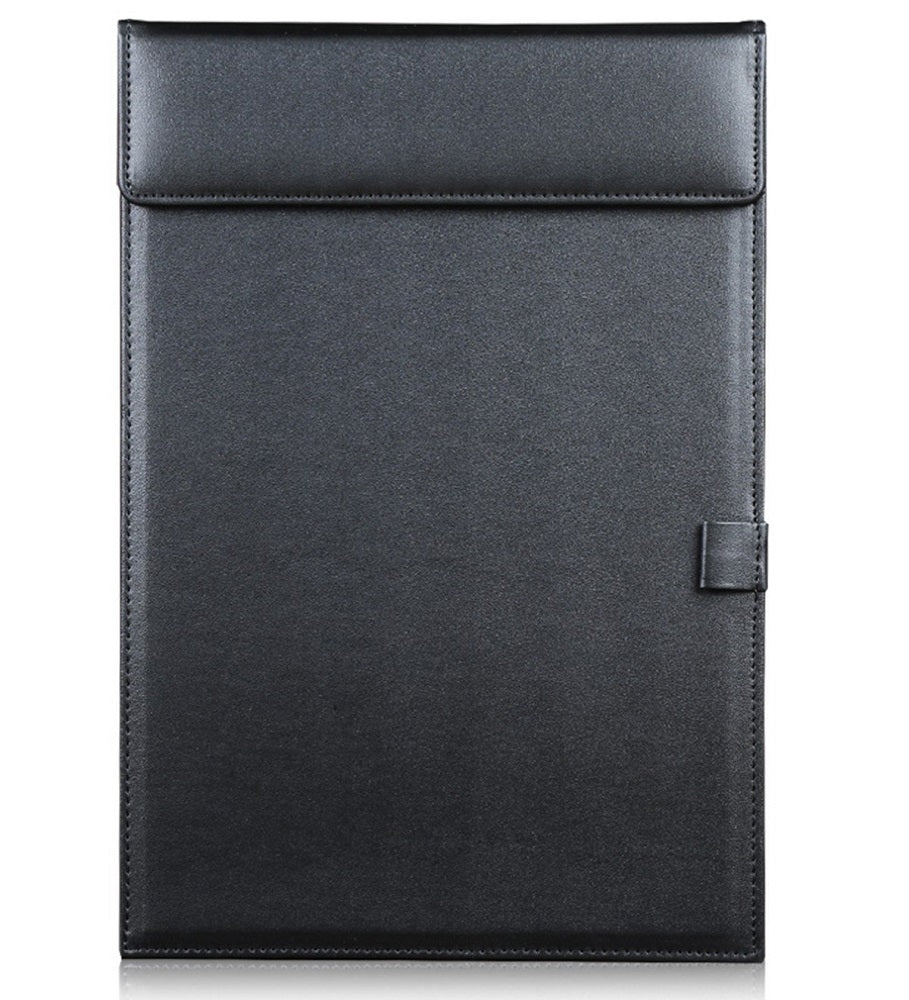 A4 Ultra Smooth PU Leather Clipboard, Business Meeting Conference Magnetic Writing Pad, A4 File Paper Clip Board Pad, Hotel Guest Room Paper Holder Hardboard with Pen Holder Loop