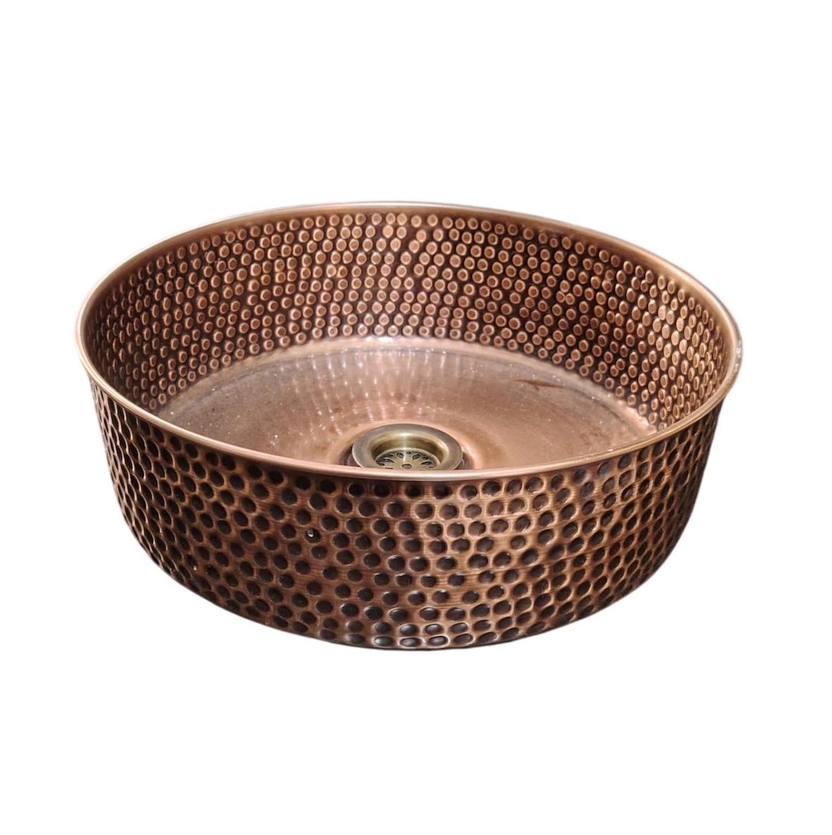 Antique Copper Round Basin - 5 Pcs Set