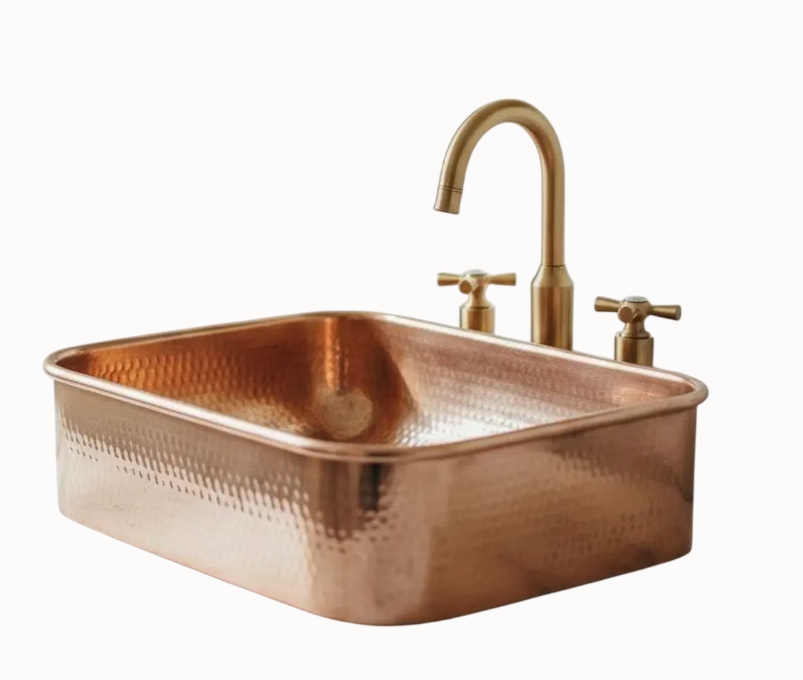 Copper Basin Rectangular - 5 Pcs Set