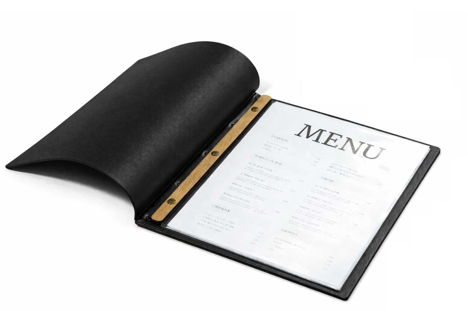 Restaurant Leather Menu Covers Holder, Menu Presenters for Restaurants, Menu Holder