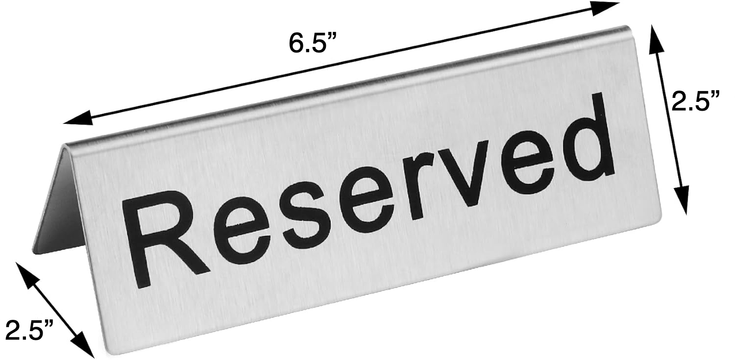 Reserved Table Sign - Reserved Sign Reserved Desk Signs Double Sided Table Stand Tents Sign Reserved Seating Signs for Wedding Restaurant Parties Ceremony