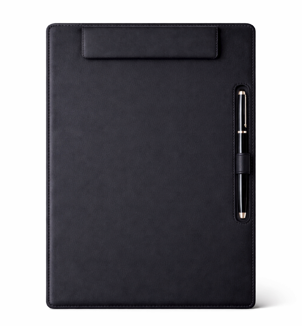 A4 Ultra Smooth PU Leather Heavy Duty Clipboard, Business Meeting Conference Magnetic Writing Pad, A4 File Paper Clip Board Pad, Hotel Guest Room Paper Holder Hardboard with Pen Holder Loop