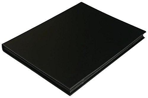 Leather Menu Cover 4 pages : Black