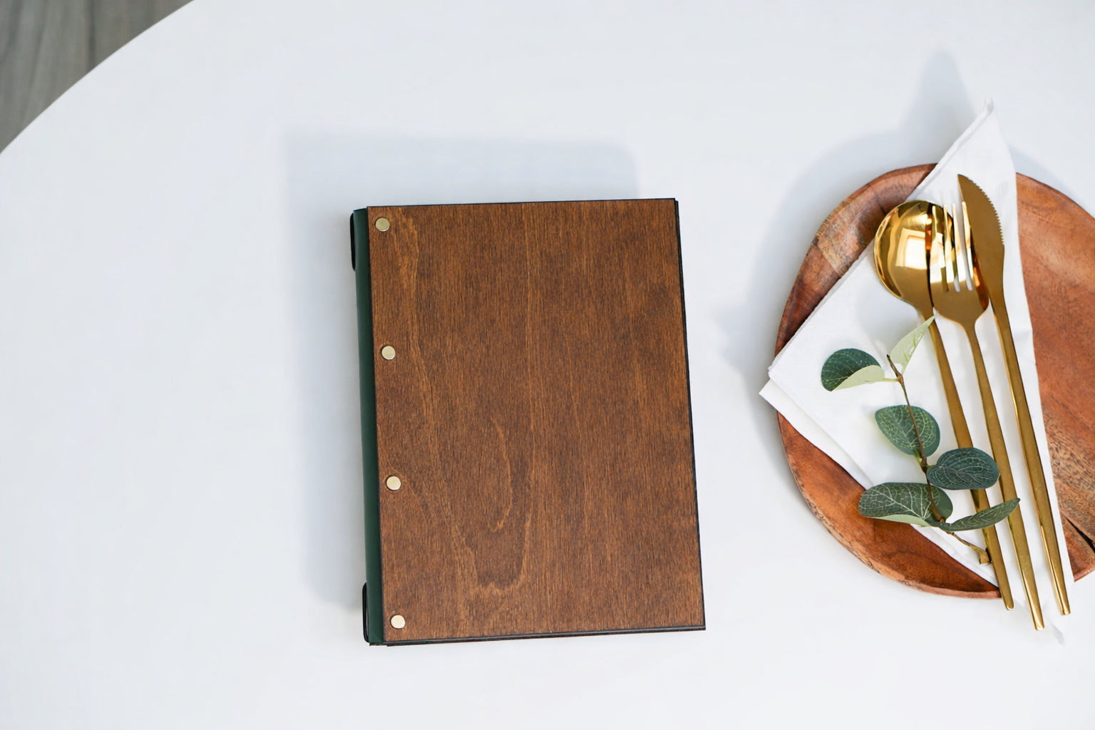 Divris Wooden Menu Cover String Fitting