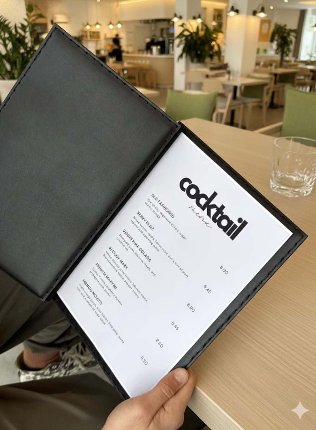 Premium Leather Menu Cover – Professional Restaurant, Hotel & Café Menu Folder for Food, Drink & Wine Lists: A4