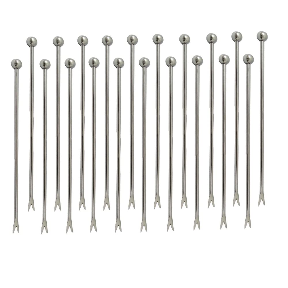 Divris Martini Olive Skewers Cocktail Picks 304 Stainless Steel  4.3 Inches