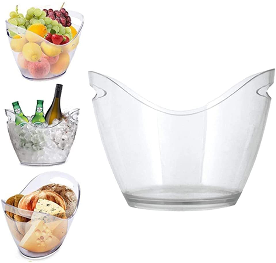 Divris Ice Buckets for Parties - Clear Beer Bucket Tub