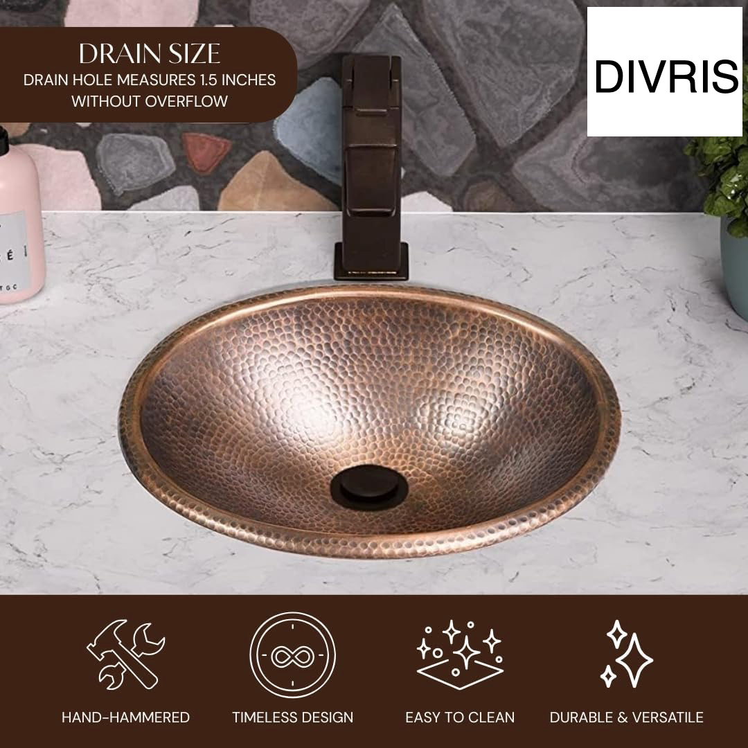 Antique Oval Copper Basin - 5 Pcs Set