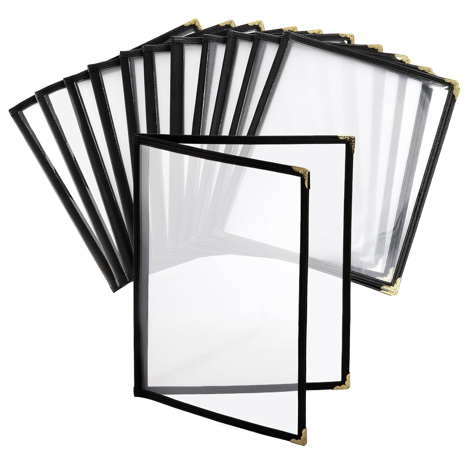 Divris PVC Restaurant Menu Cover, Menu Holder, Cafe Bar Beverage Menu Folder, Clear PVC Menu Folder: 4 View