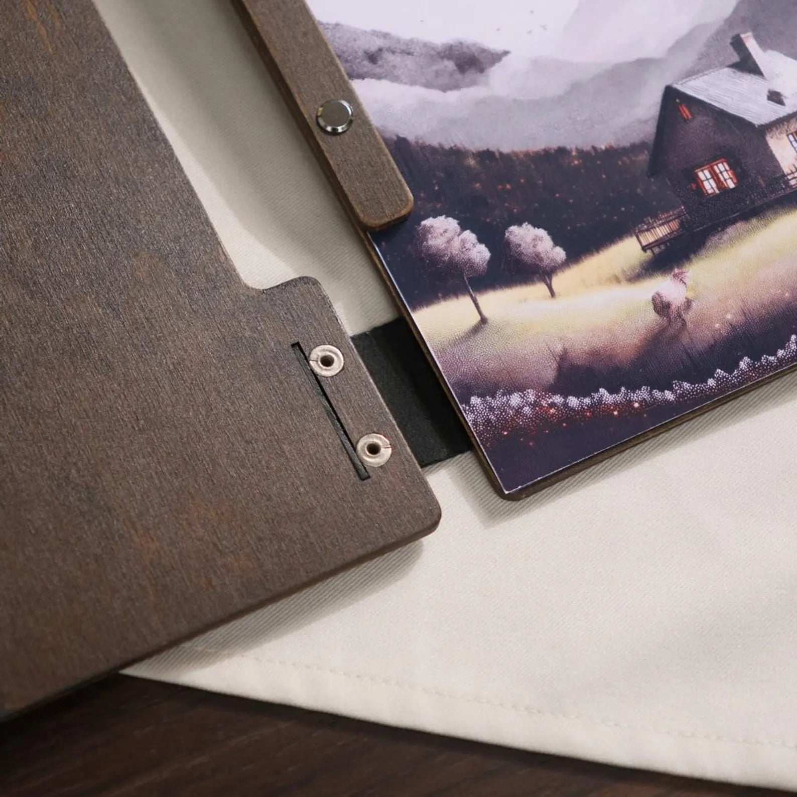 Divris Wooden Menu Cover