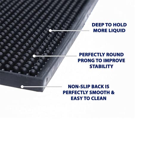 Divris Bar Mat Non-Slip Bar runner Black: 21x5 cm