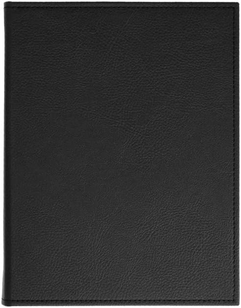 Restaurant Leather Menu Covers Folder 9x12" Inches, 5 panel 8 view folder: Black
