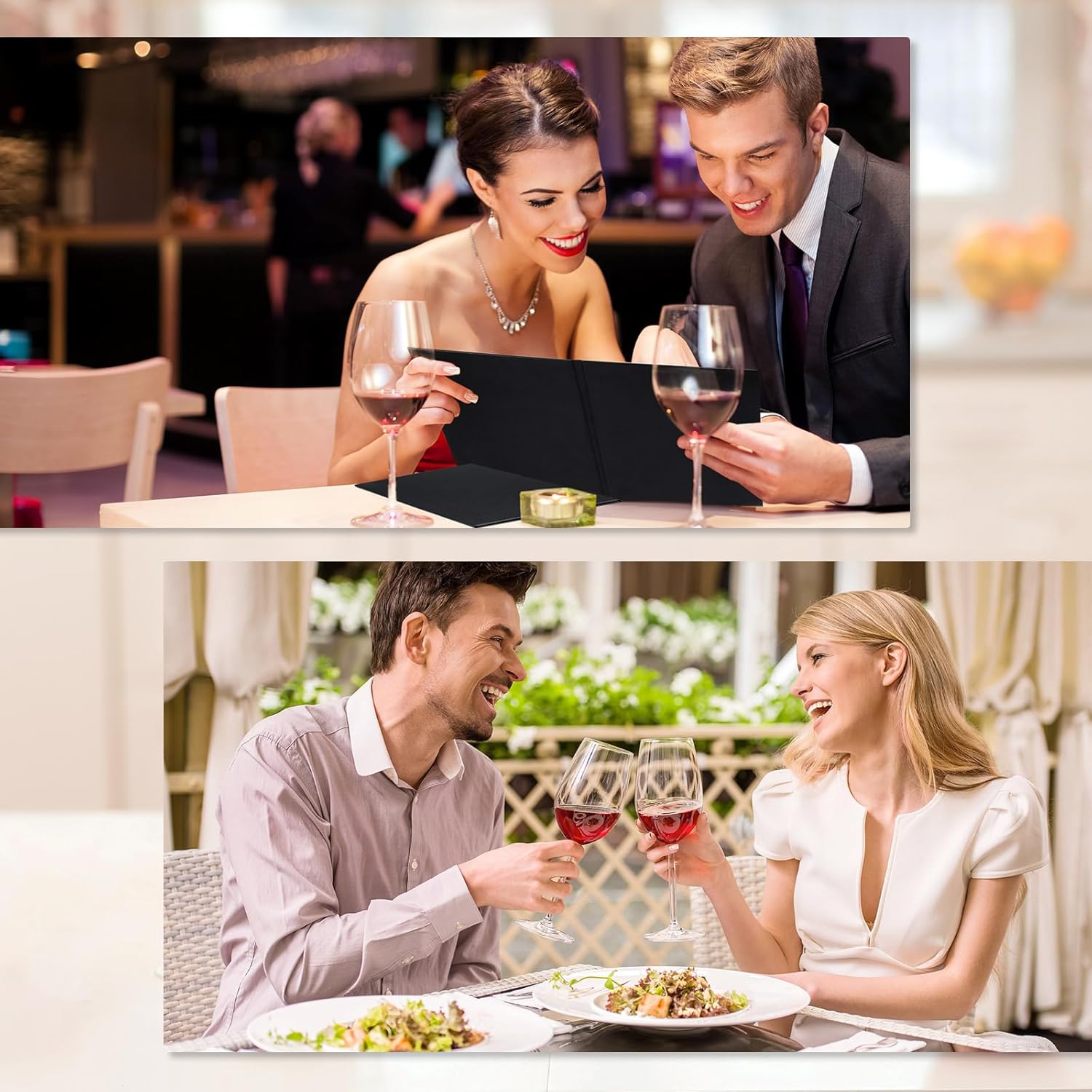 Leather Menu Covers (2 Panel 2 View folder): BLACK