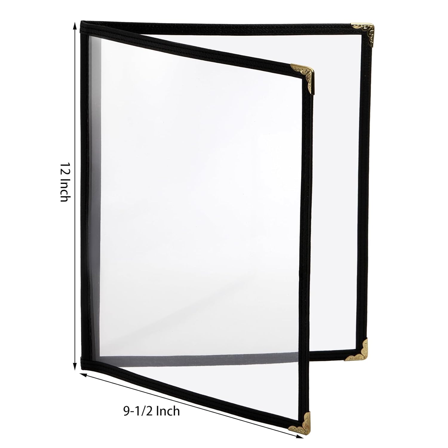 Divris PVC Restaurant Menu Cover, Menu Holder, Cafe Bar Beverage Menu Folder, Clear PVC Menu Folder: 4 View