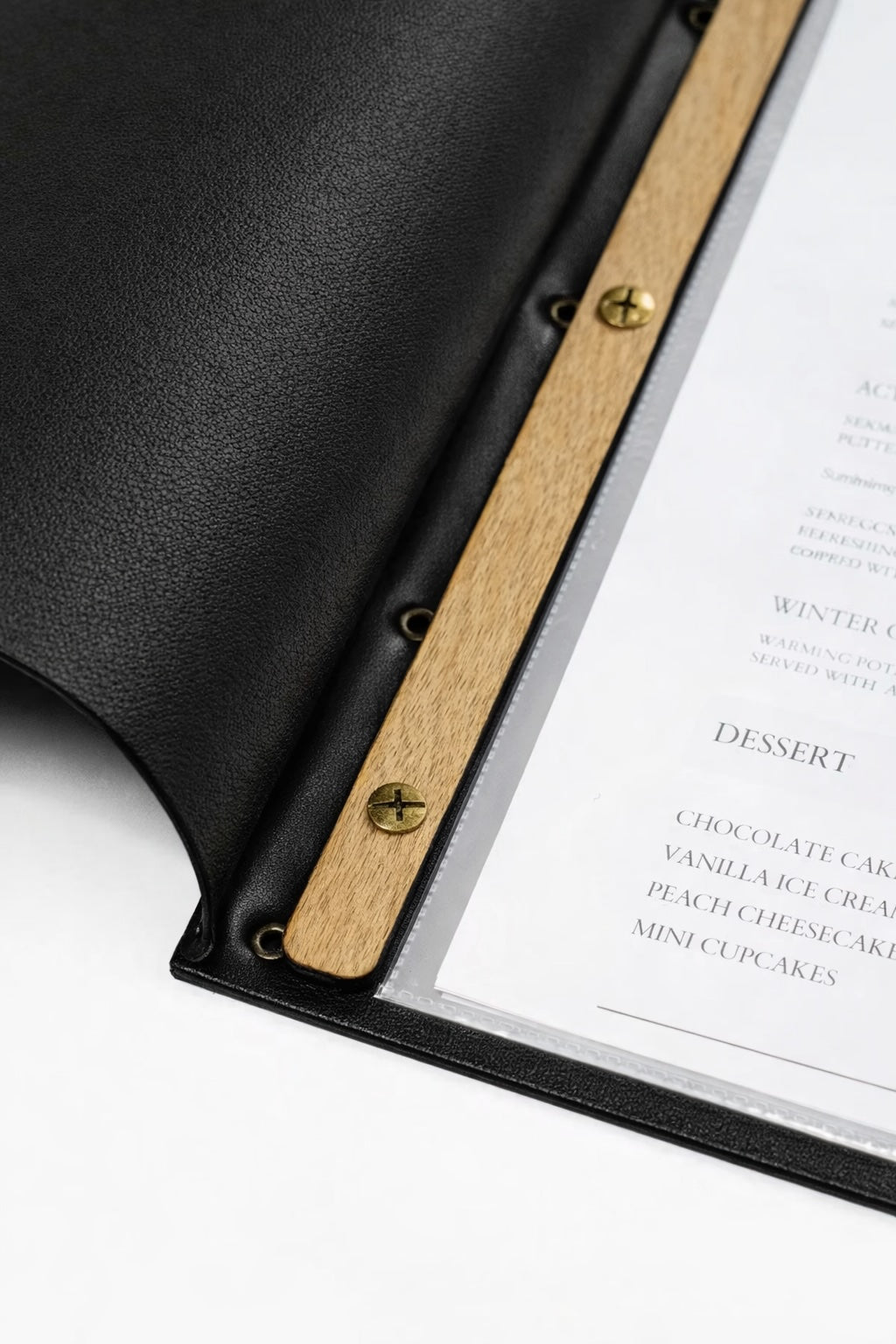 Restaurant Leather Menu Covers Holder, Menu Presenters for Restaurants, Menu Holder