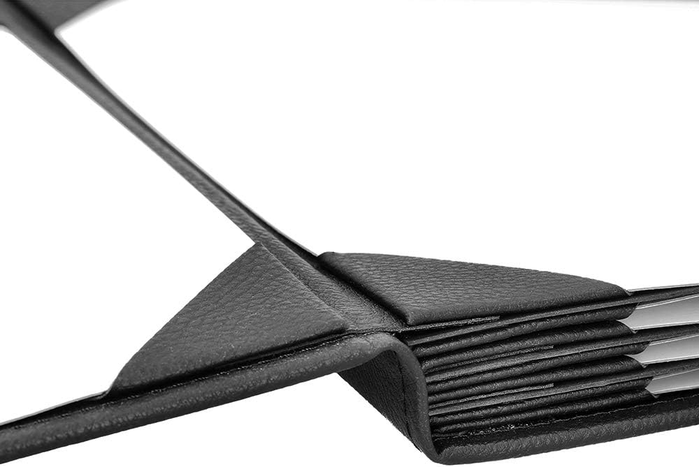 Restaurant Leather Menu Covers Folder 9x12" Inches, 5 panel 8 view folder: Black