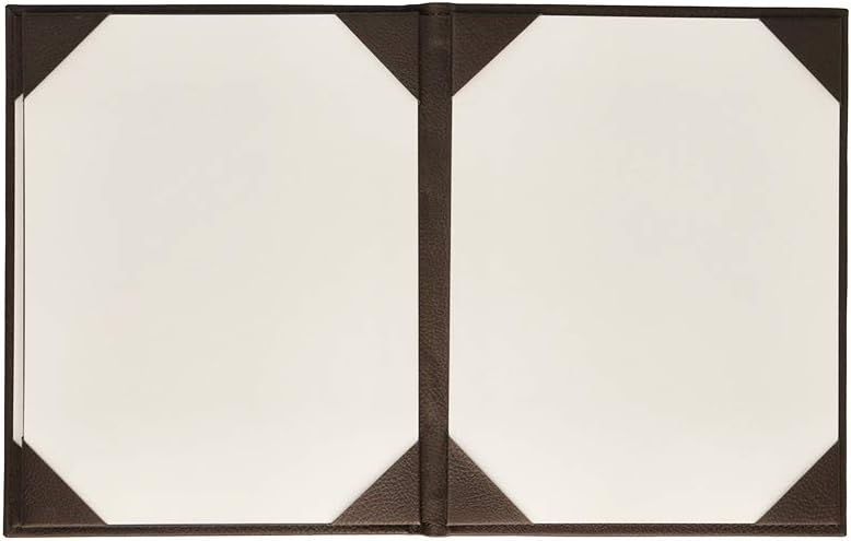 Leather Menu Covers (3 panel 4 view folder): BROWN