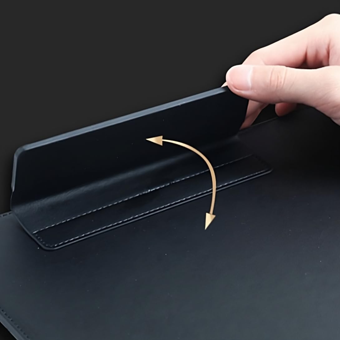 A4 Ultra Smooth PU Leather Heavy Duty Clipboard, Business Meeting Conference Magnetic Writing Pad, A4 File Paper Clip Board Pad, Hotel Guest Room Paper Holder Hardboard with Pen Holder Loop