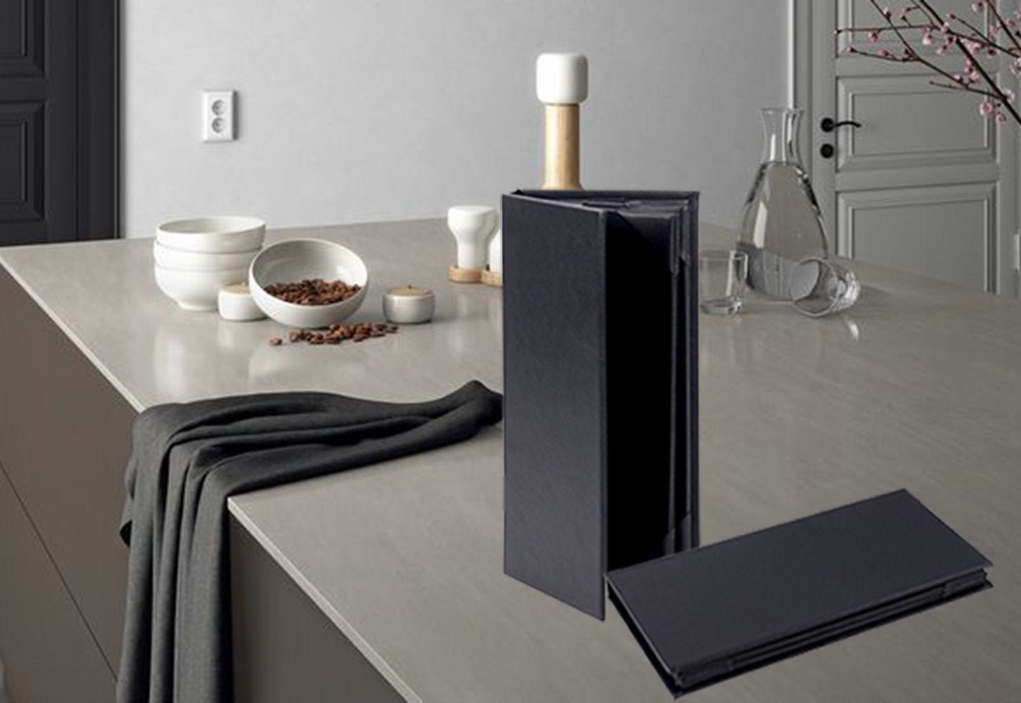 Book Style Double Fold Panel Menu Cover for Bar and Cafe, Restaurant Menu Covers, Juice and Beverage Folder- 6 View