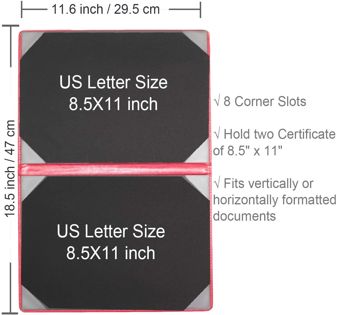 Diploma Cover: Red : Pack of 20 Pcs