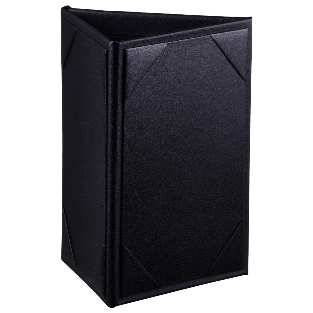 Leather Menu Sign Display Stand for cafes bars or Restaurant Presenter, Menu Holder Menu Covers for Specials or Drinks Black, PU Leather: 4x6"