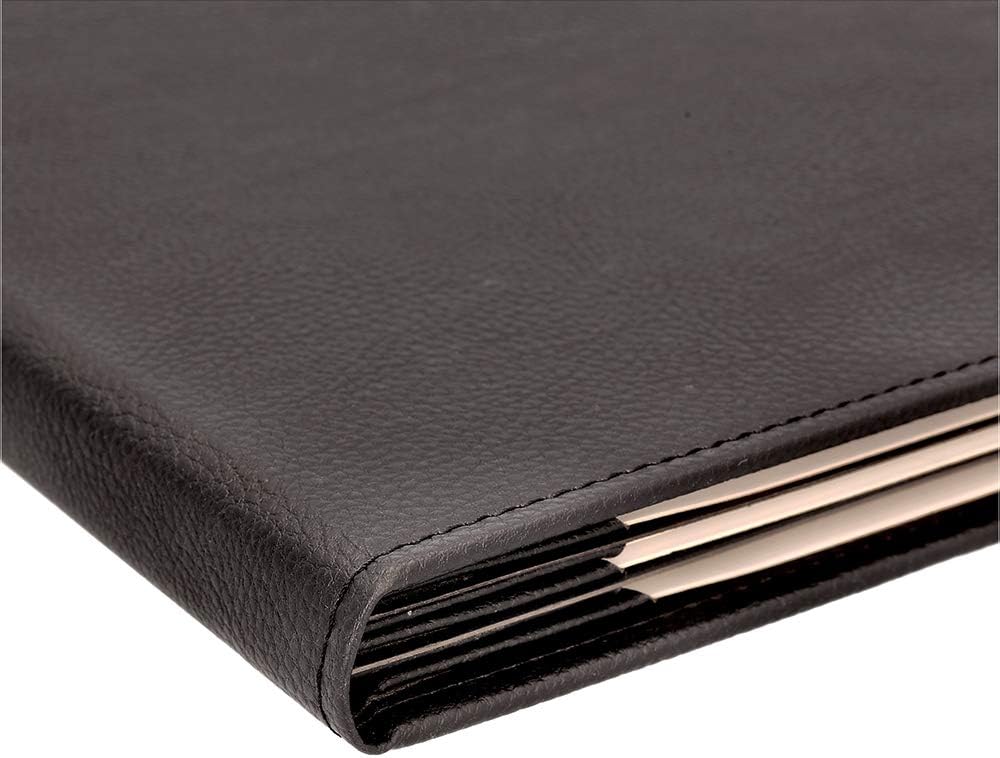 Restaurant Leather Menu Covers Folder 9x12" Inches, 4 panel 6 view folder: Brown