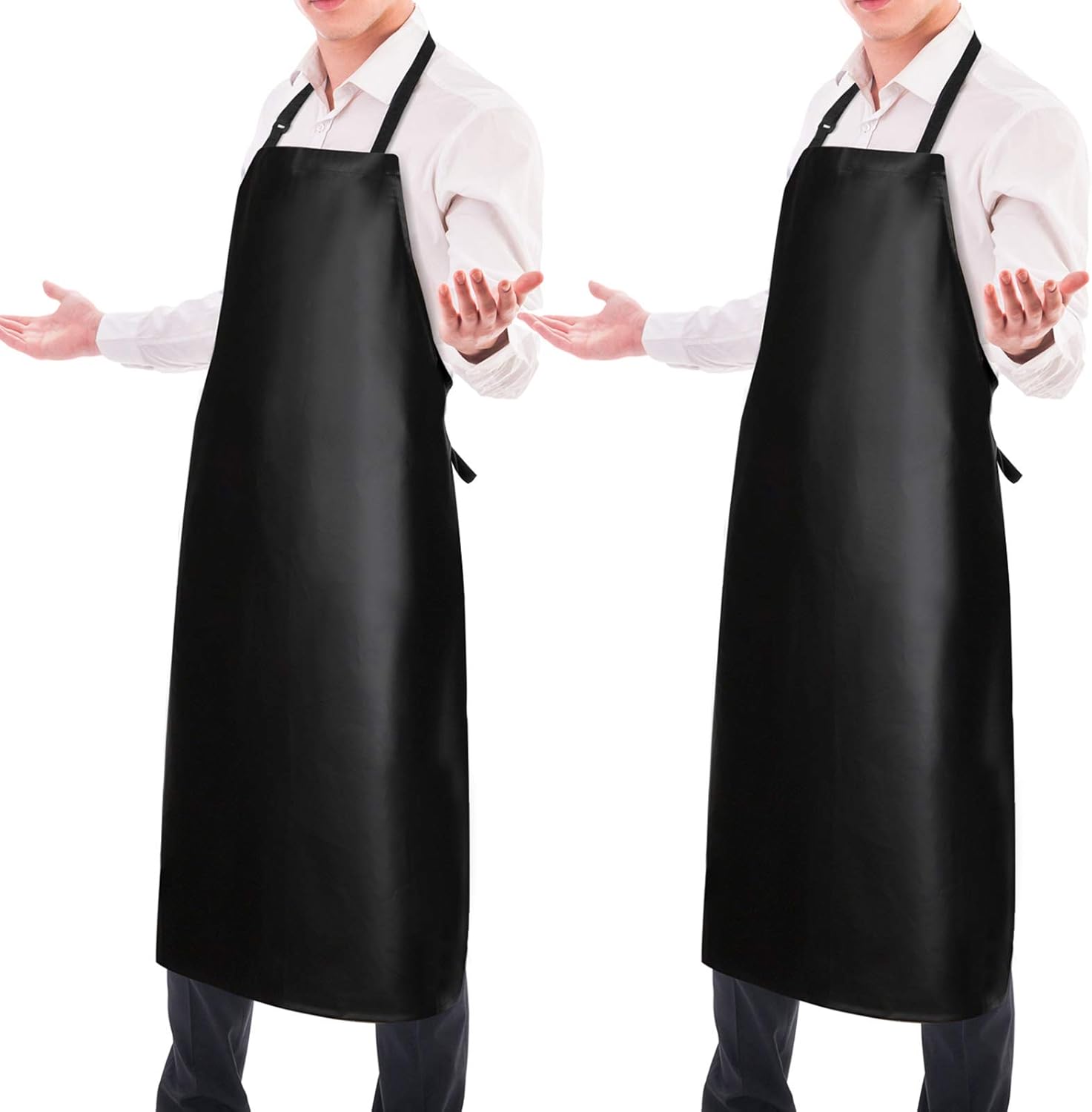 Leather Apron, Heavy Duty Work Apron, Waterproof Apron Ideal for Chef, Butcher, Barber, DishWashing
