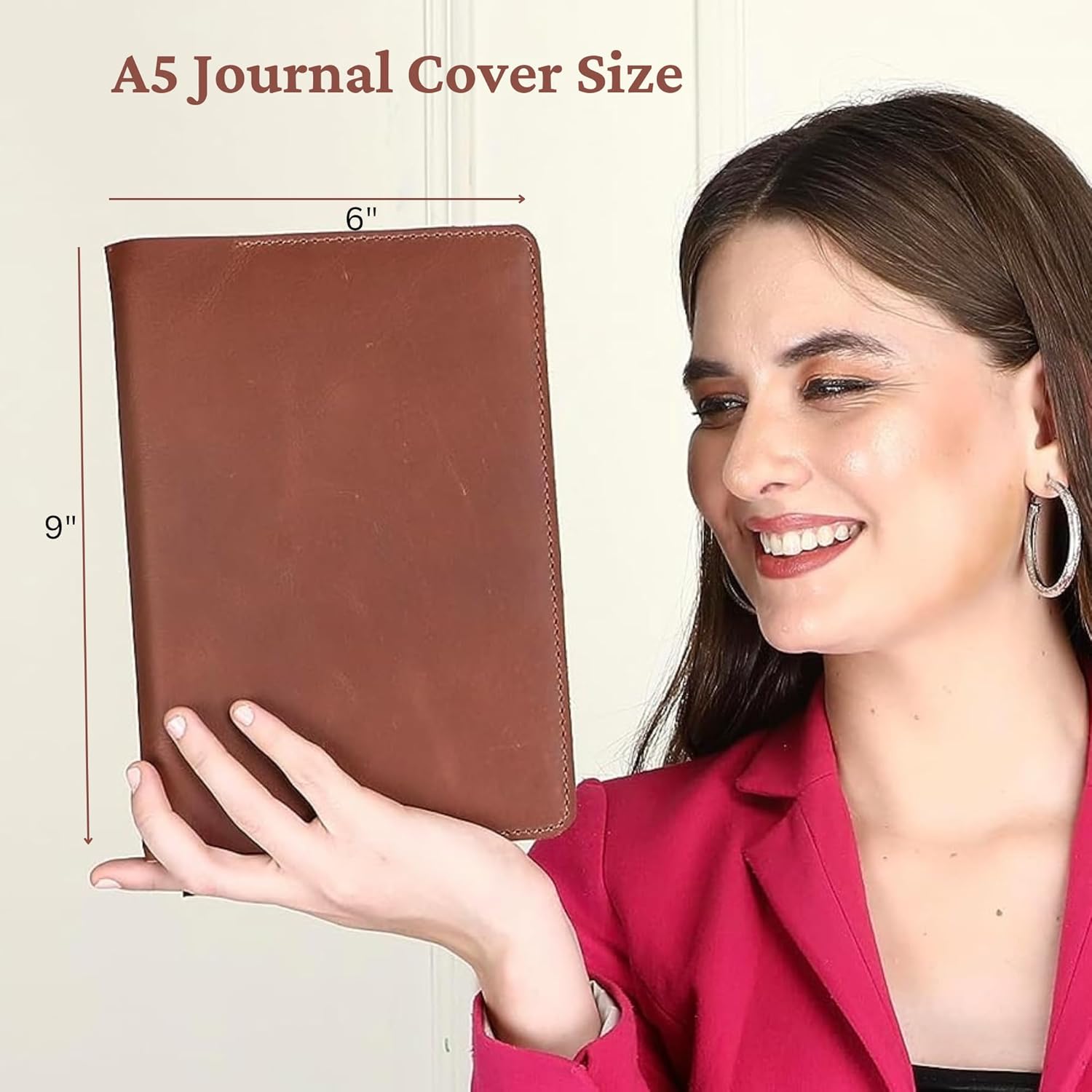 A5 Leather Journal Cover (5.75"x8.25") Leather Bound Journal cover for Travellers Writers: 50 Pcs Pack