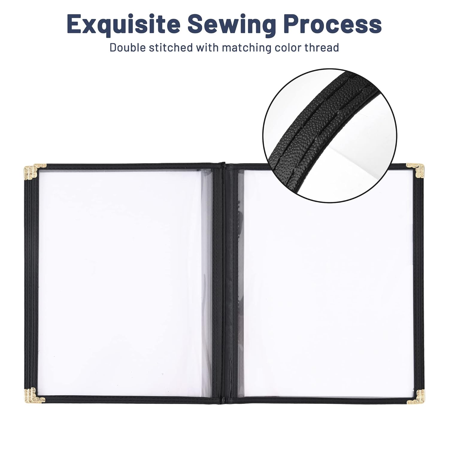 Divris PVC Restaurant Menu Cover, Menu Holder, Cafe Bar Beverage Menu Folder, Clear PVC Menu Folder: 10 View