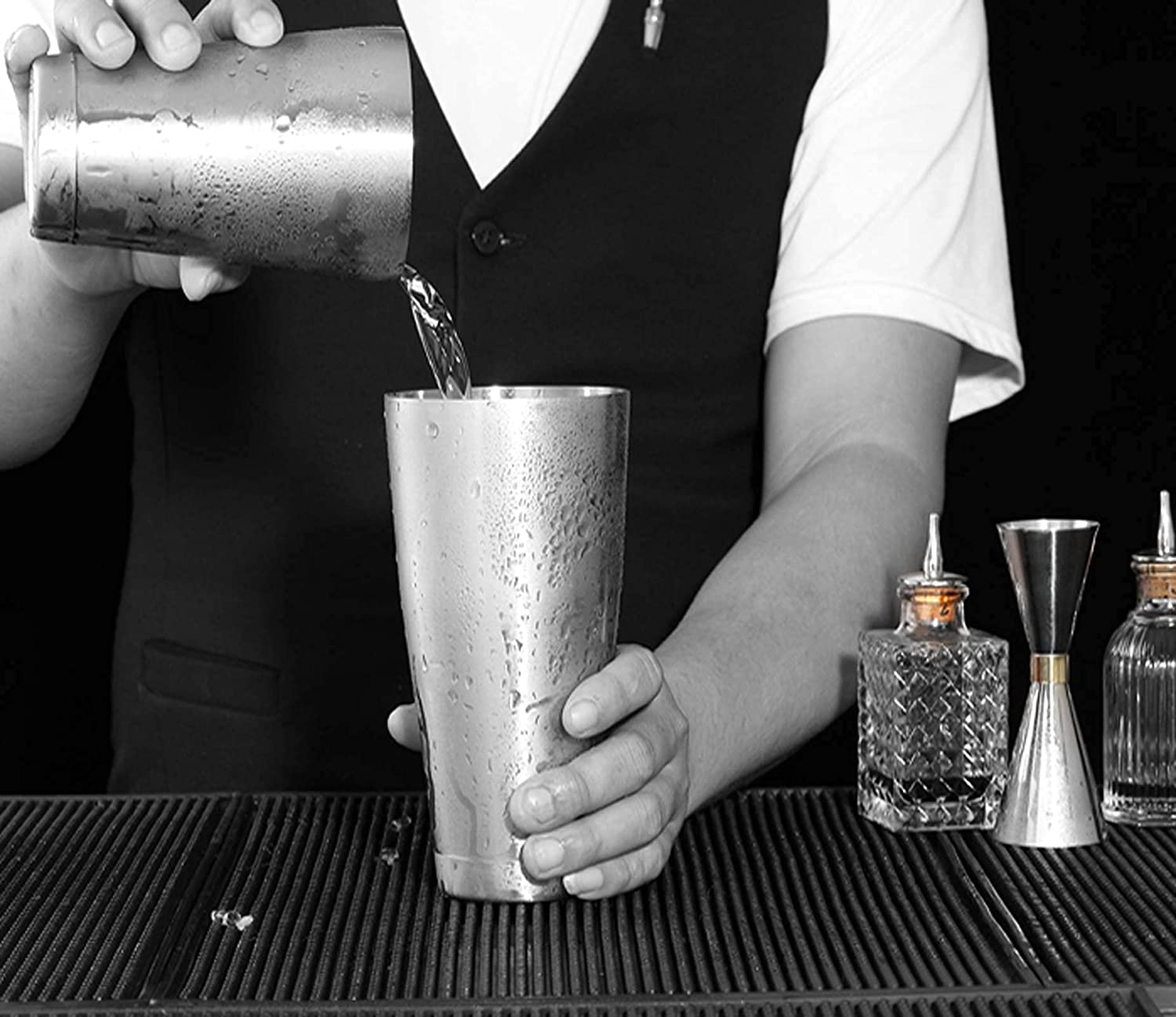 Divris Boston Shaker, Cocktail Shaker Boston Mixing Tin Bartender Tool