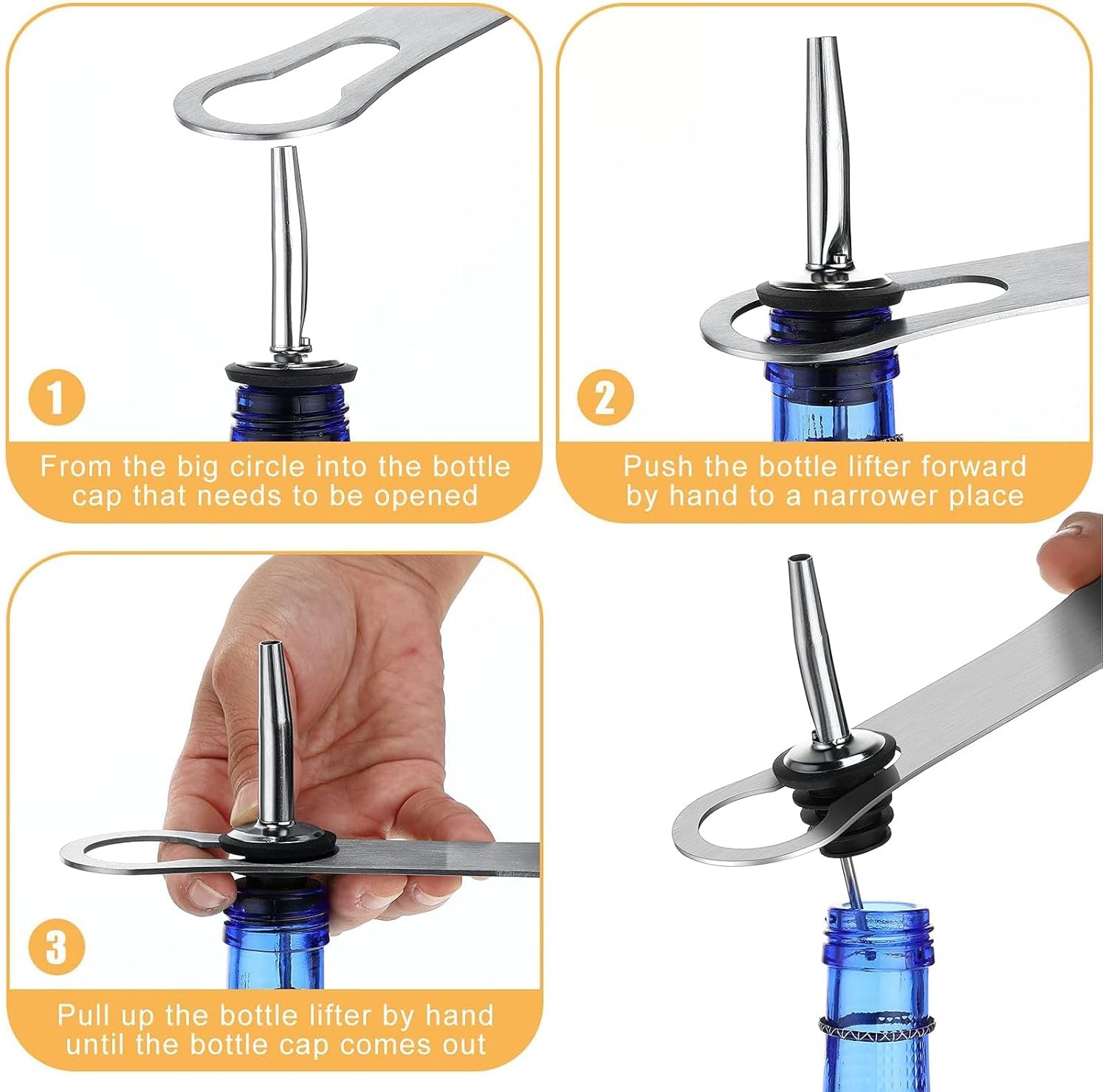 Divris Heavy Duty V-ROD Opener with Pourer Remover function