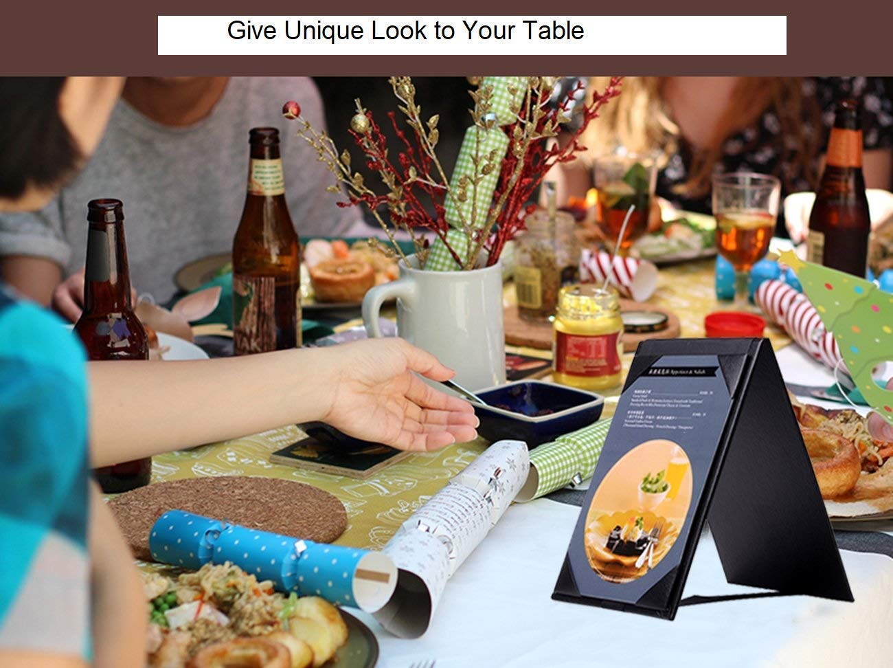 Leather Menu Sign Display Stand for cafes bars or Restaurant Presenter, Menu Holder Menu Covers for Specials or Drinks Black, PU Leather: A6: 50 Pcs Pack