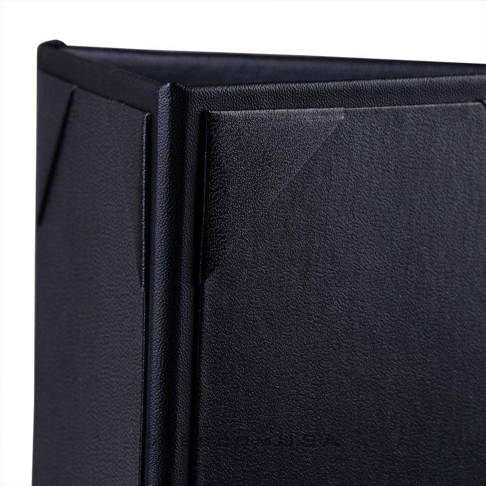 Leather Menu Sign Display Stand for cafes bars or Restaurant Presenter, Menu Holder Menu Covers for Specials or Drinks Black, PU Leather: 4x6"