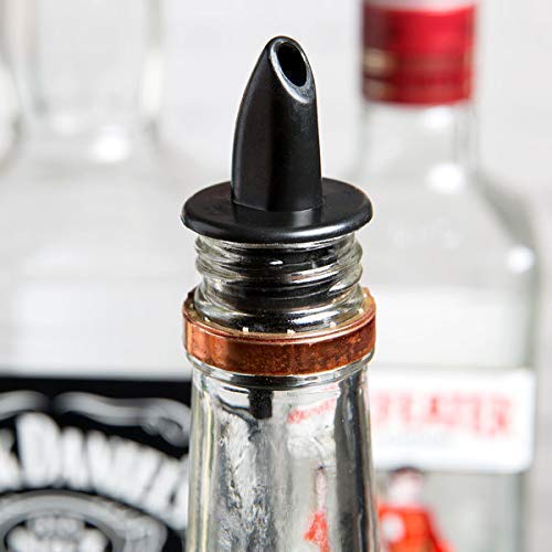 Free-Flow Bottle Speed Pourers Black Plastic