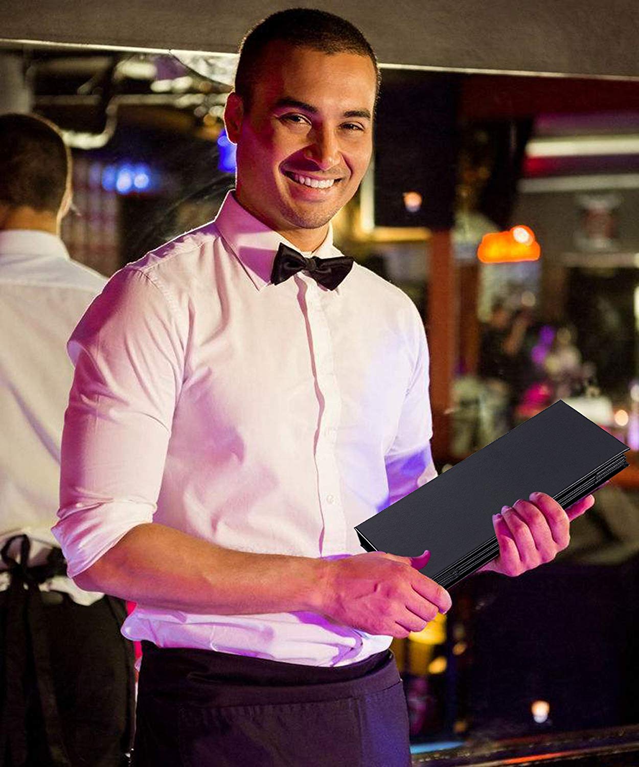 Book Style Double Fold Panel Menu Cover for Bar and Cafe, Restaurant Menu Covers, Juice and Beverage Folder- 6 View