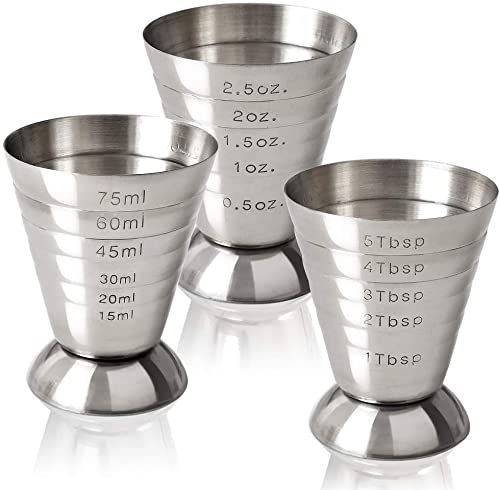 Divris Stainless Steel Multi Level Measuring Jigger Maximum 75 ml
