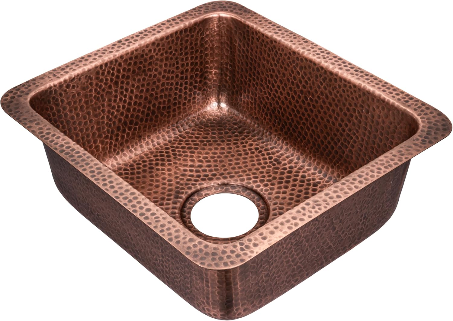 Antique Copper Basin Rectangular - 5 Pcs Set