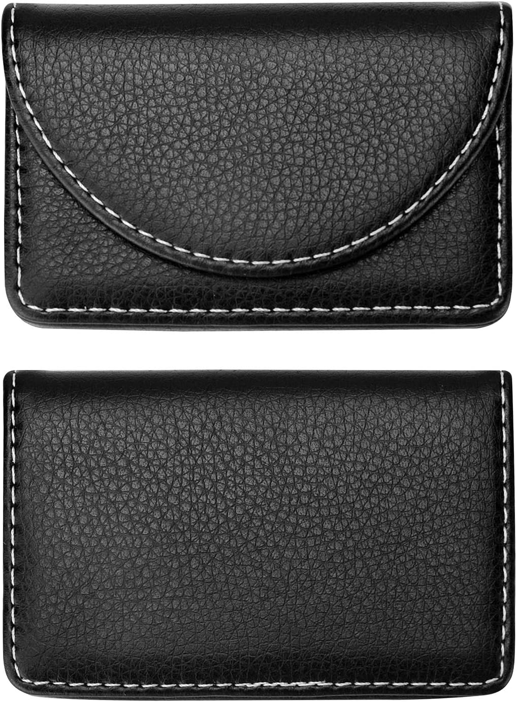 Leather Business Card Holder for Men or Women Pocket Business Card Wallet Name Card Case Holder with Magnetic Shut, Holds 25 Business Cards
