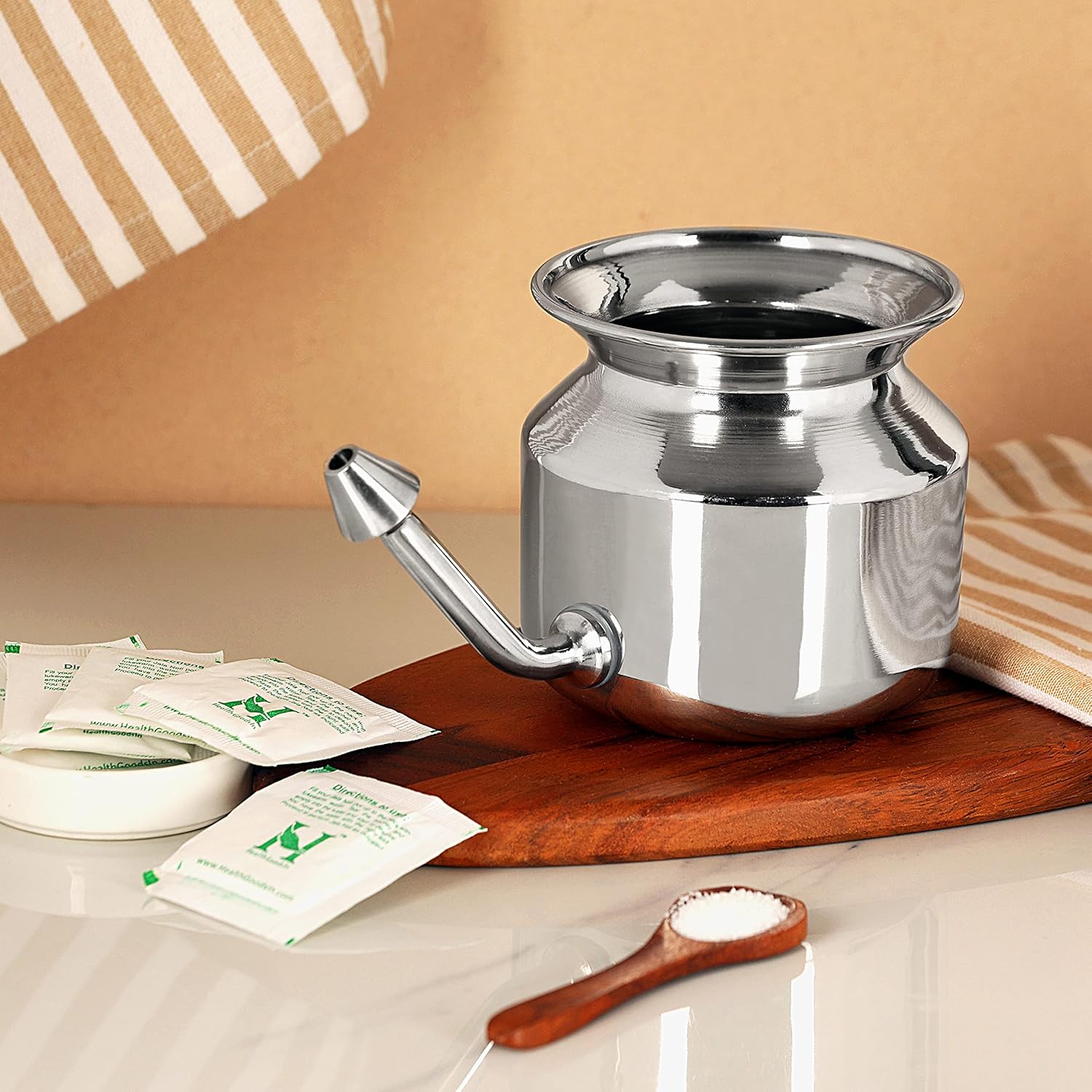 Stainless Steel Neti Pot 500 ml: 30 pcs Set