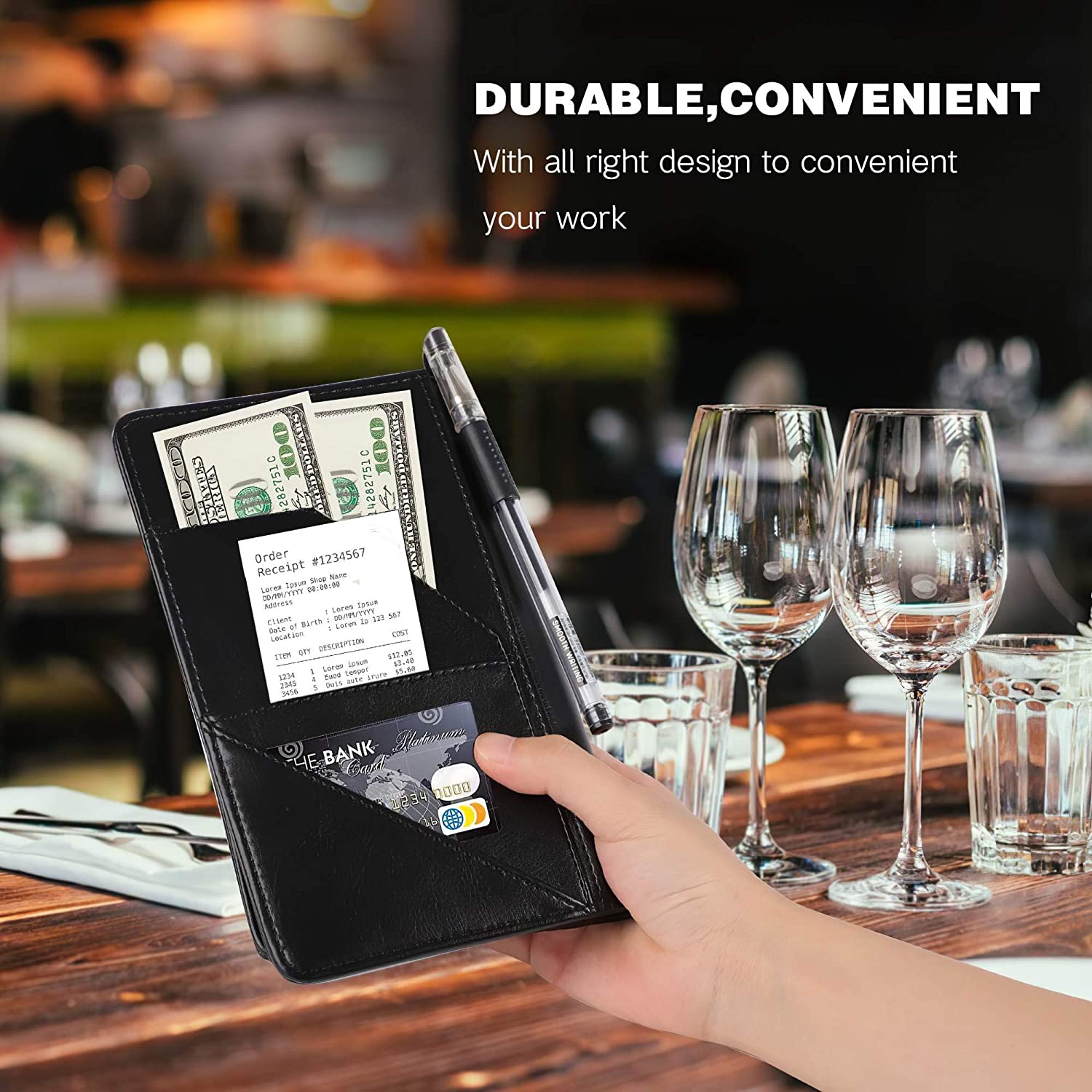 Magnetic Bill Folder for Hotel and Restaurant, Check Presenter, Bill Folder for Hotel and Restaurant: 30 Pcs Pack