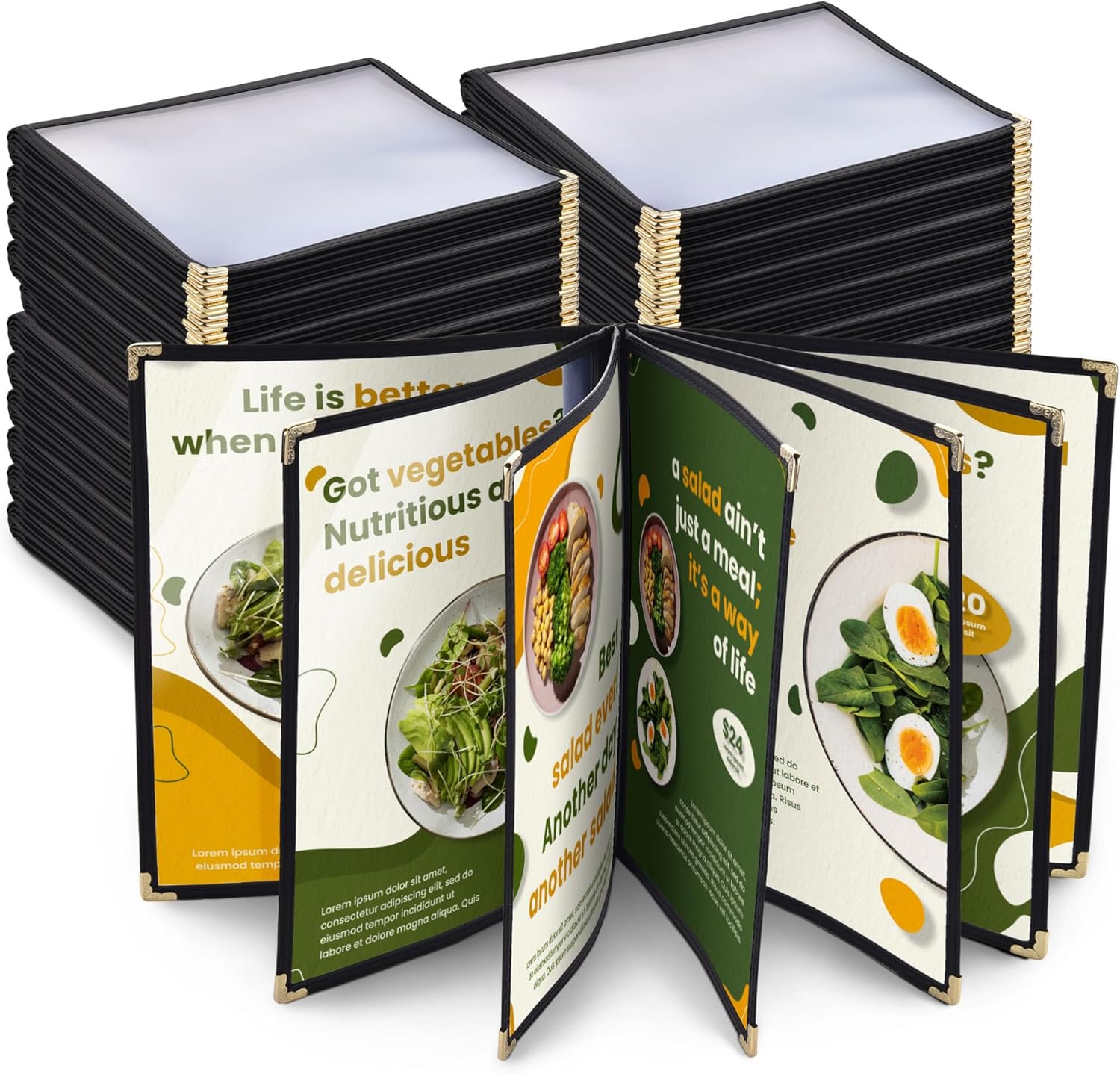 Divris PVC Restaurant Menu Cover, Menu Holder, Cafe Bar Beverage Menu Folder, Clear PVC Menu Folder: 14 View