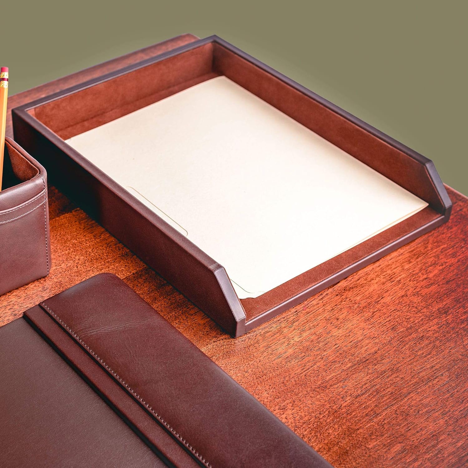 Leather Letter Tray