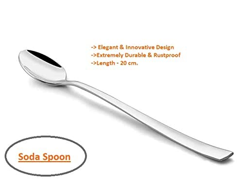 Divris Long Iced Tea Spoon Ice Cream Spoon for Tall Glasses