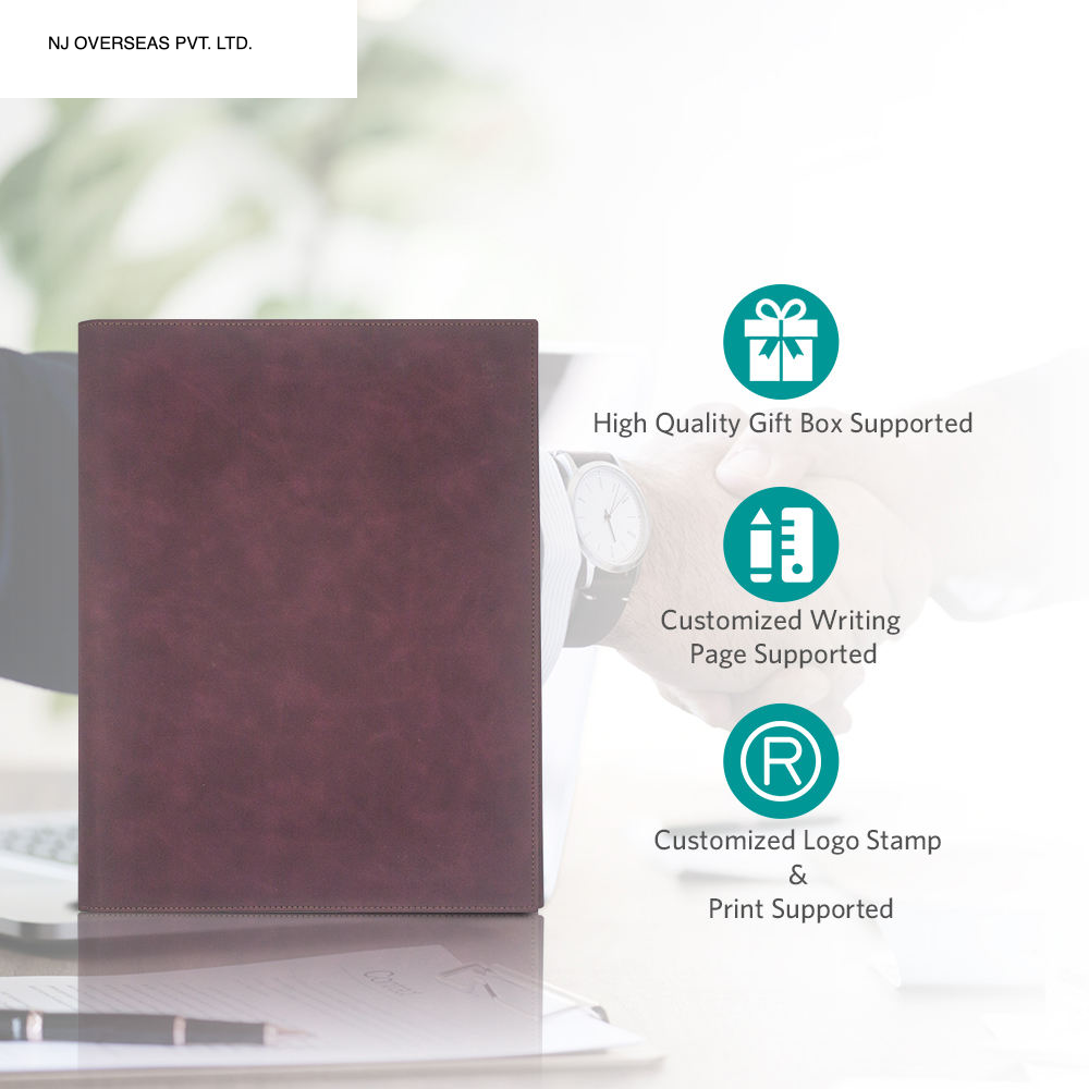 Restaurant Leather Menu Covers Holders screw fitting, Menu Presenters for Restaurants, Menu Holder: BROWN